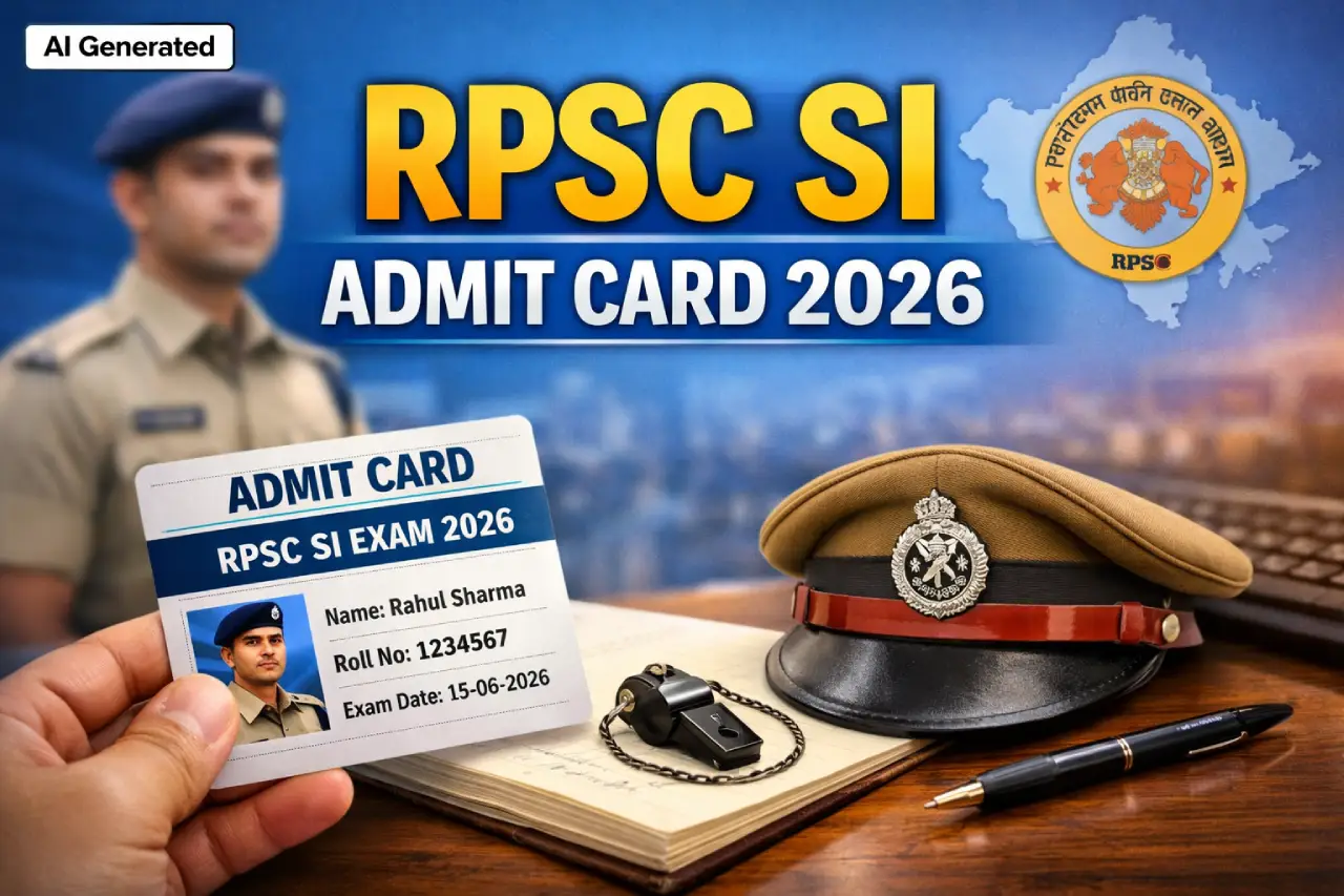 RPSC SI Admit Card 2026 Out: Exam on April 5 and April 6