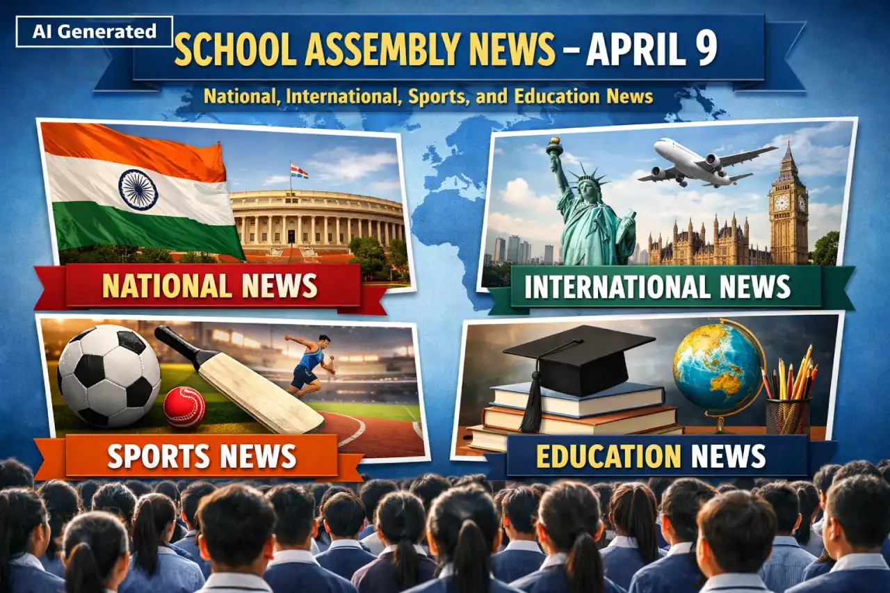 School Assembly News – April 9: National, International, Sports, and Education News