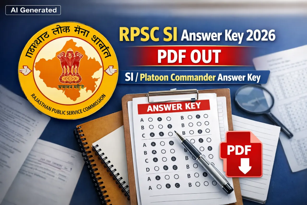RPSC SI Answer Key 2026 PDF Out: SI / Platoon Commander Answer Key