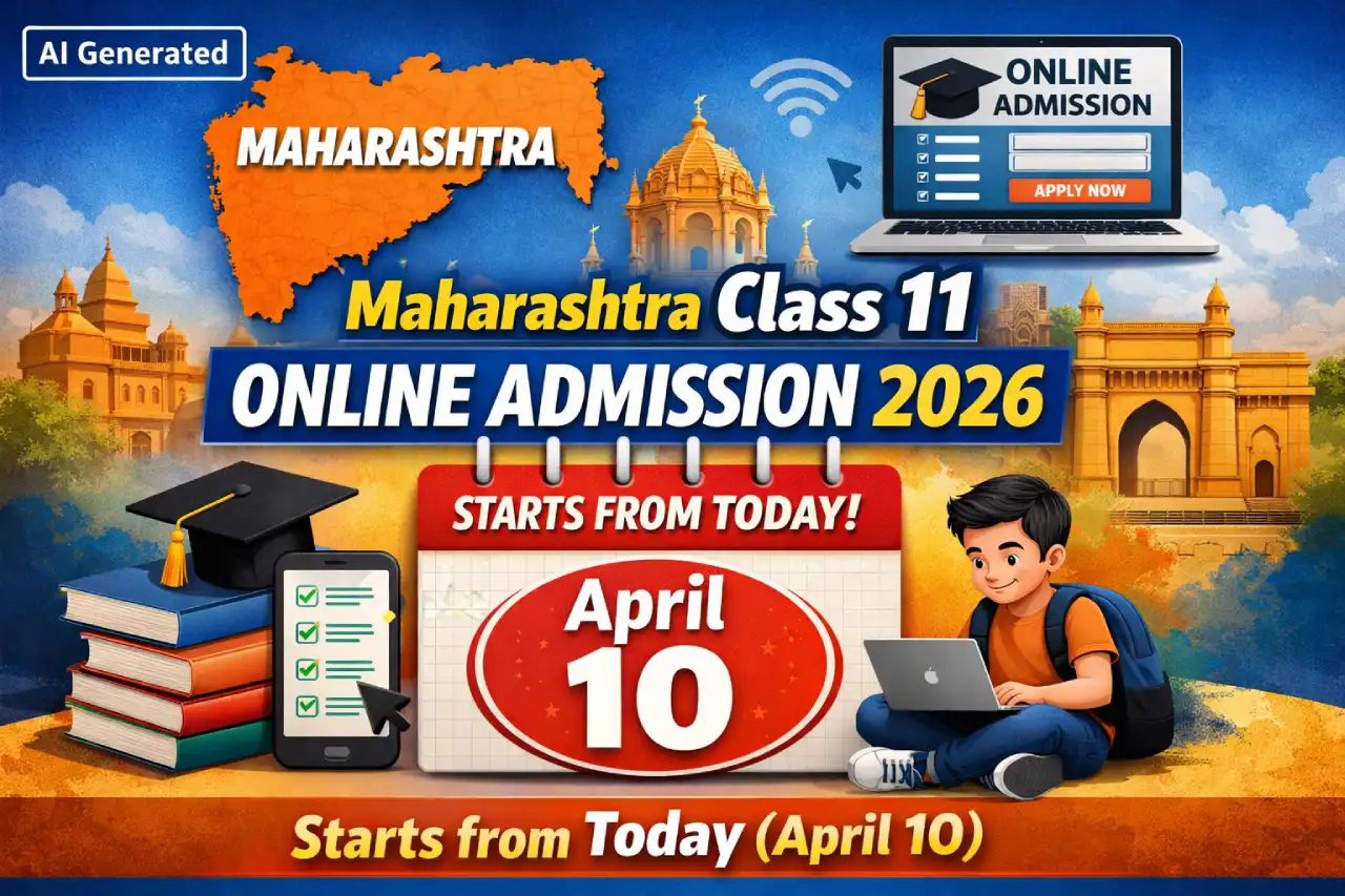 Maharashtra Class 11 Online Admission 2026 Starts from Today (April 10): Full Process