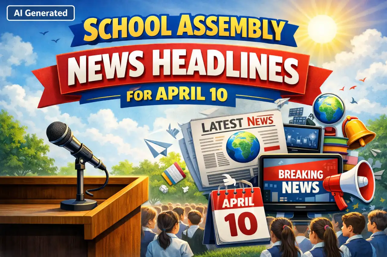 School Assembly News Headlines for April 10: National, International, Sports, and Business News