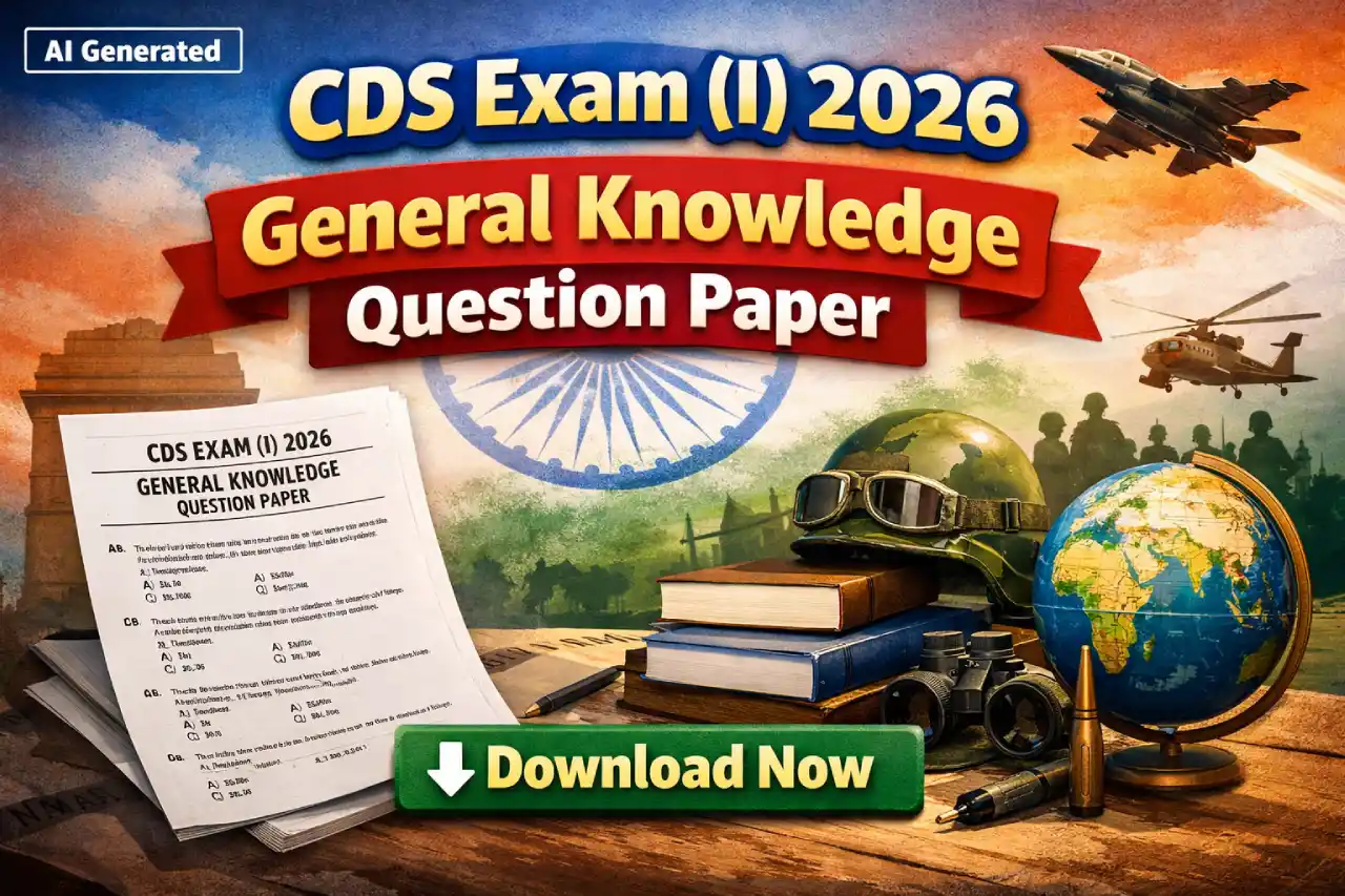 CDS Exam (I) 2026 General Knowledge Question Paper Download Now: Direct PDF Link