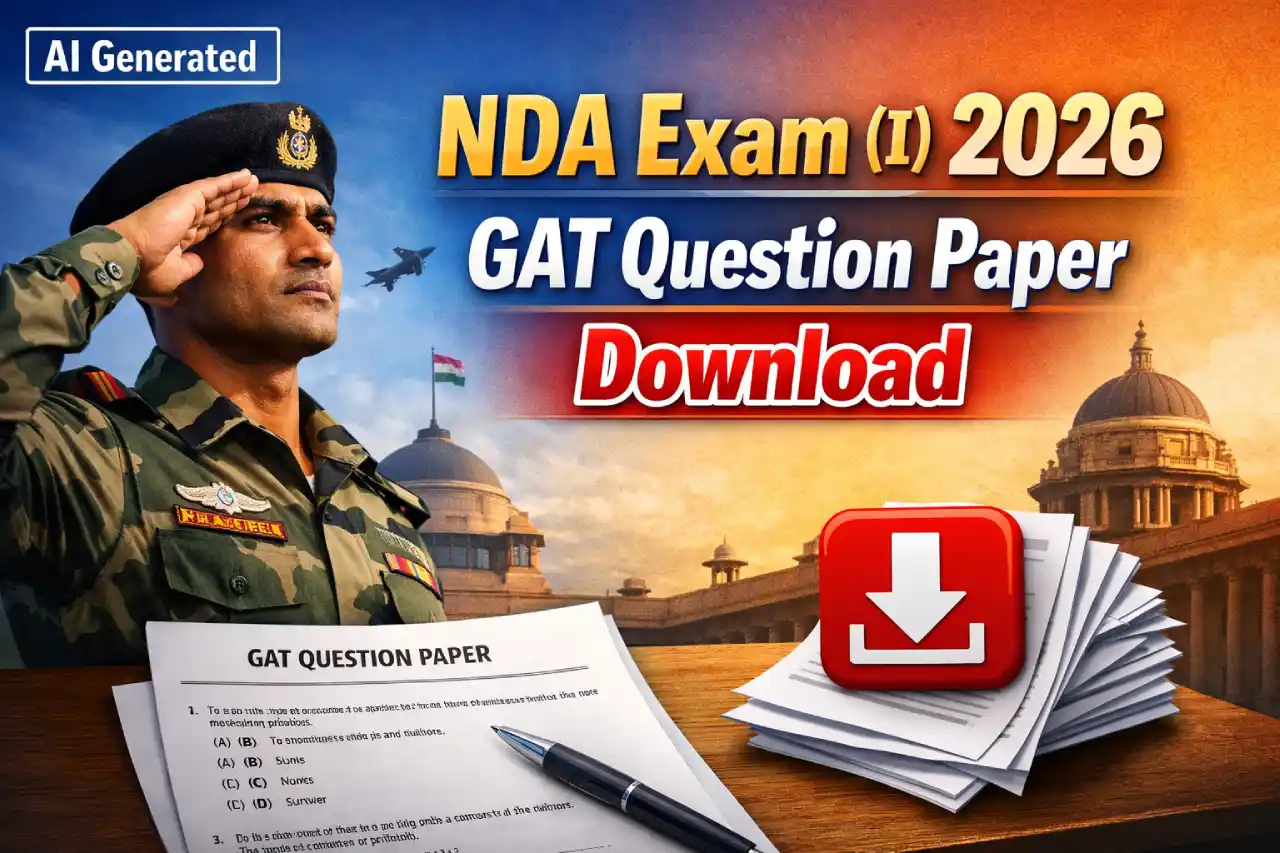 NDA Exam (I) 2026 GAT Question Paper Download: Direct Download Link