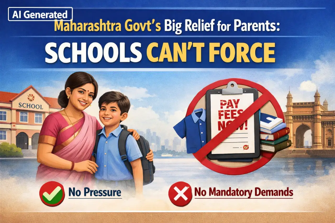 Maharashtra Govt’s Big Relief for Parents: Schools Can’t Force