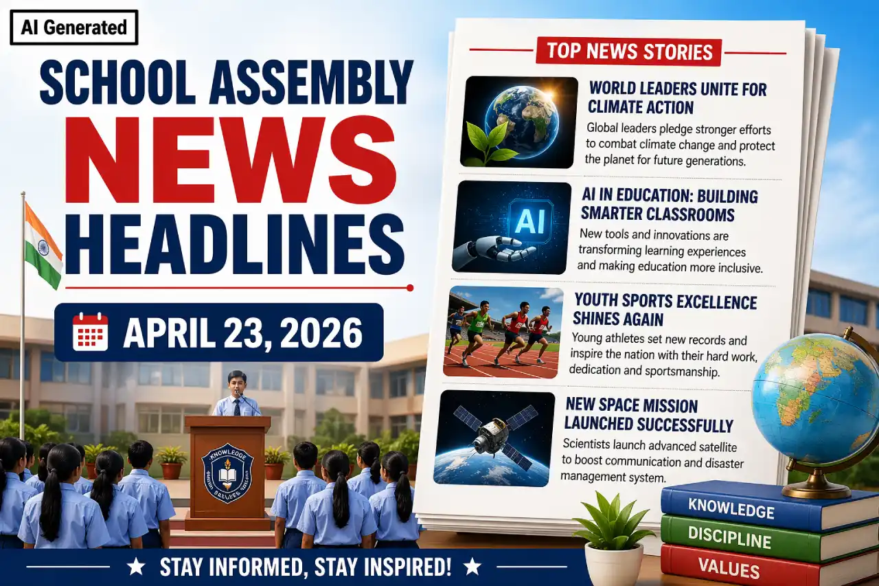 School Assembly News Headlines for April 23, 2026