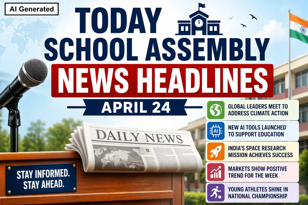 Today School Assembly News Headlines for April 24