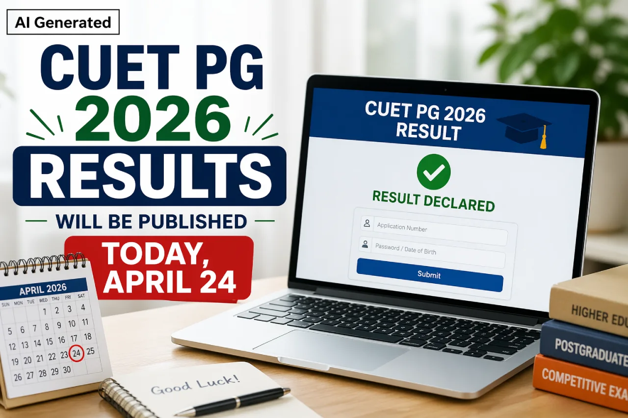 CUET PG 2026 results will be published today, April 24