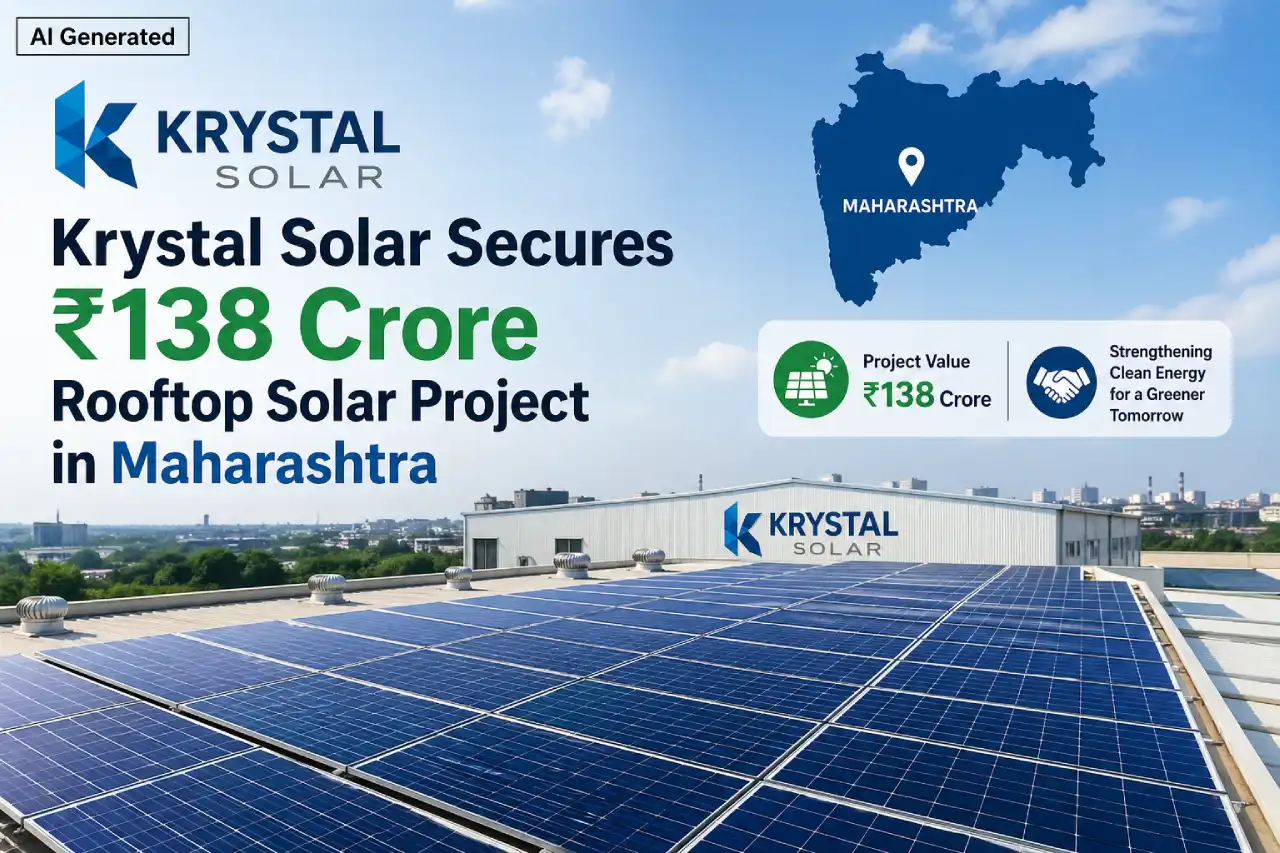 Krystal Solar Secures ₹138 Crore Rooftop Solar Project in Maharashtra