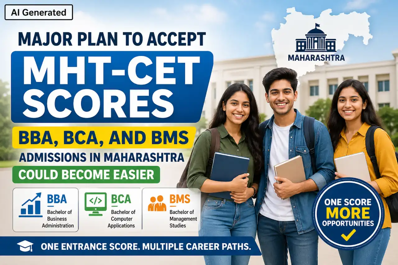 Major Plan to Accept MHT-CET Scores: BBA, BCA, and BMS Admissions in Maharashtra Could Become Easier