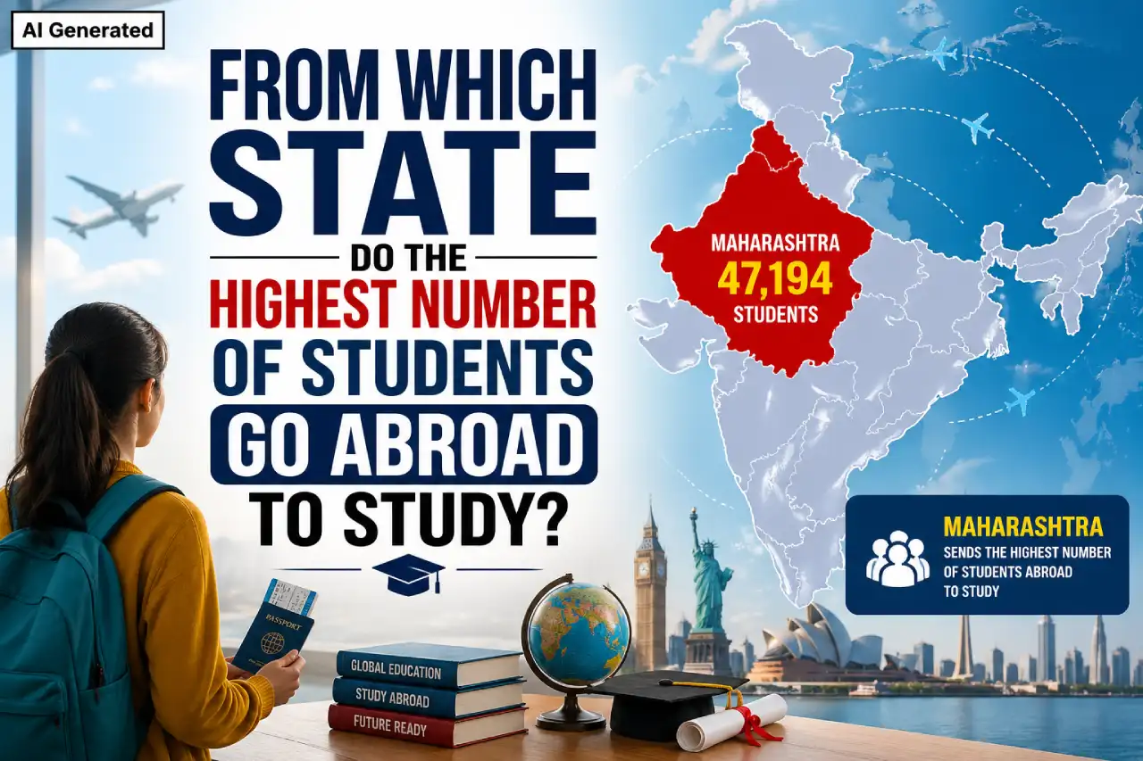 From Which State do the Highest Number of Students Go Abroad to Study?