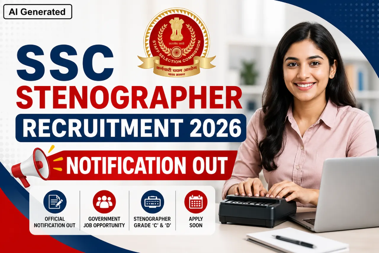 SSC Stenographer Recruitment 2026 Notification Out