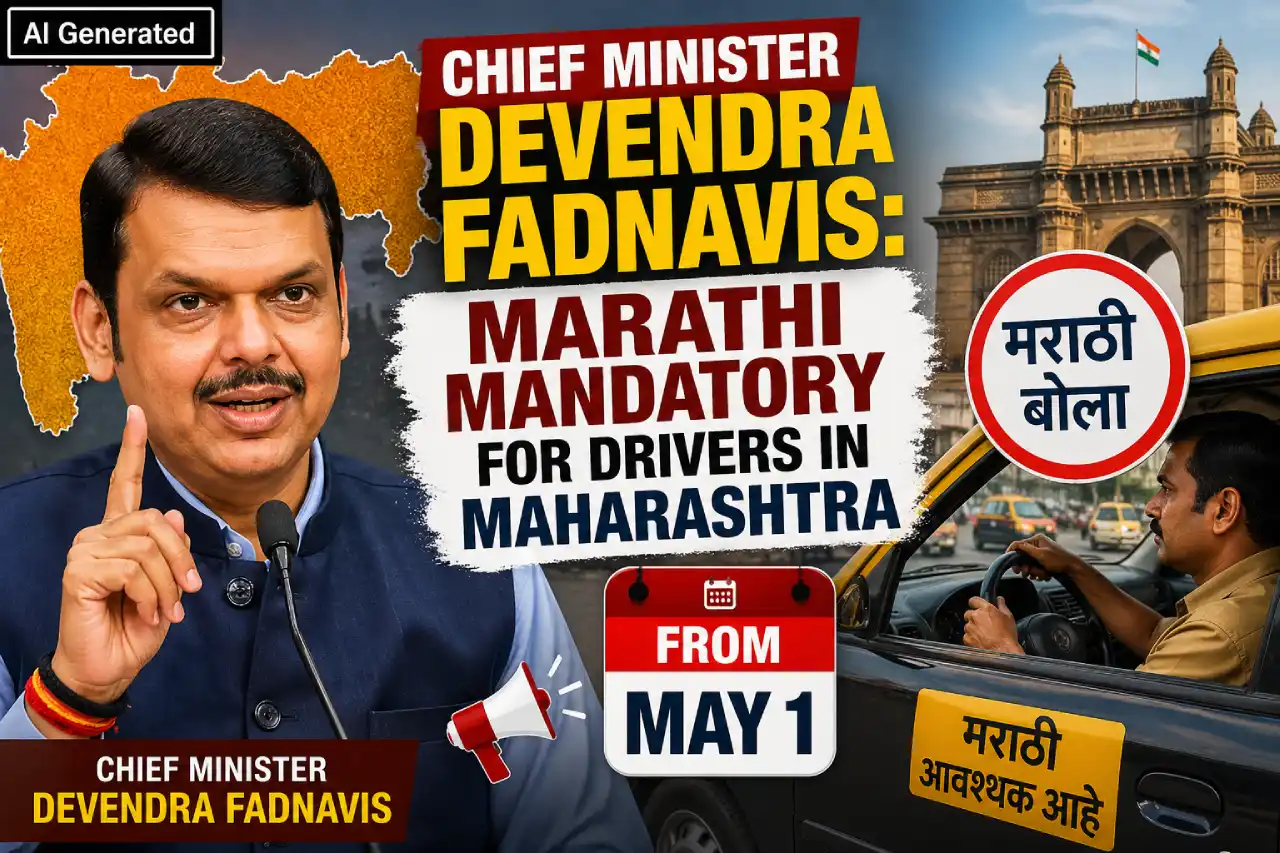 Chief Minister Devendra Fadnavis: Marathi Mandatory for Drivers in Maharashtra from May 1