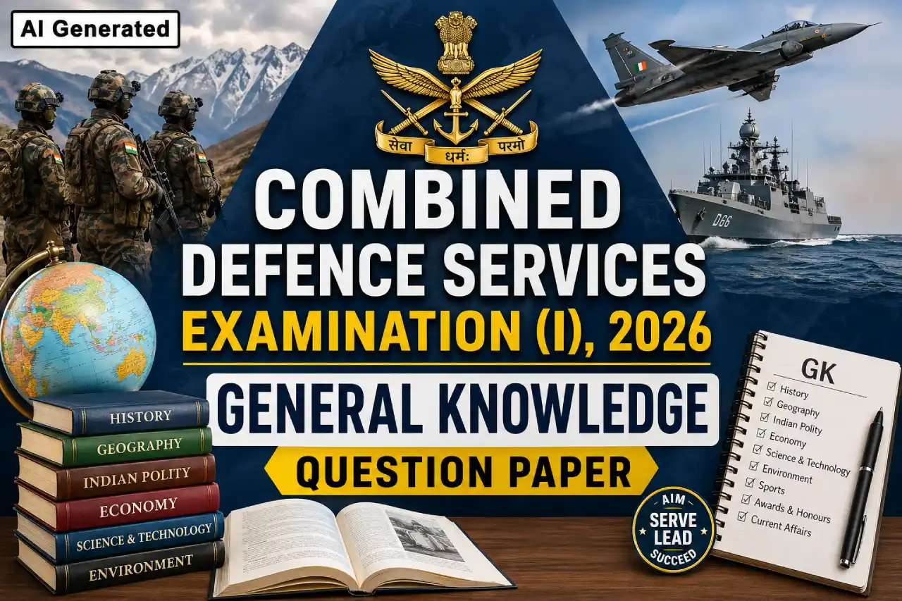 Combined Defence Services Examination (I), 2026 General Knowledge Question Paper