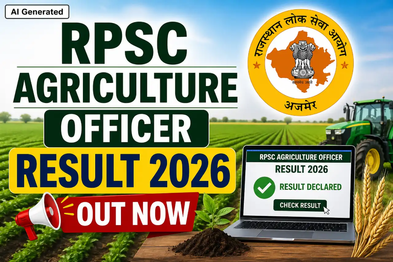 RPSC Agriculture Officer Result 2026 Out Now