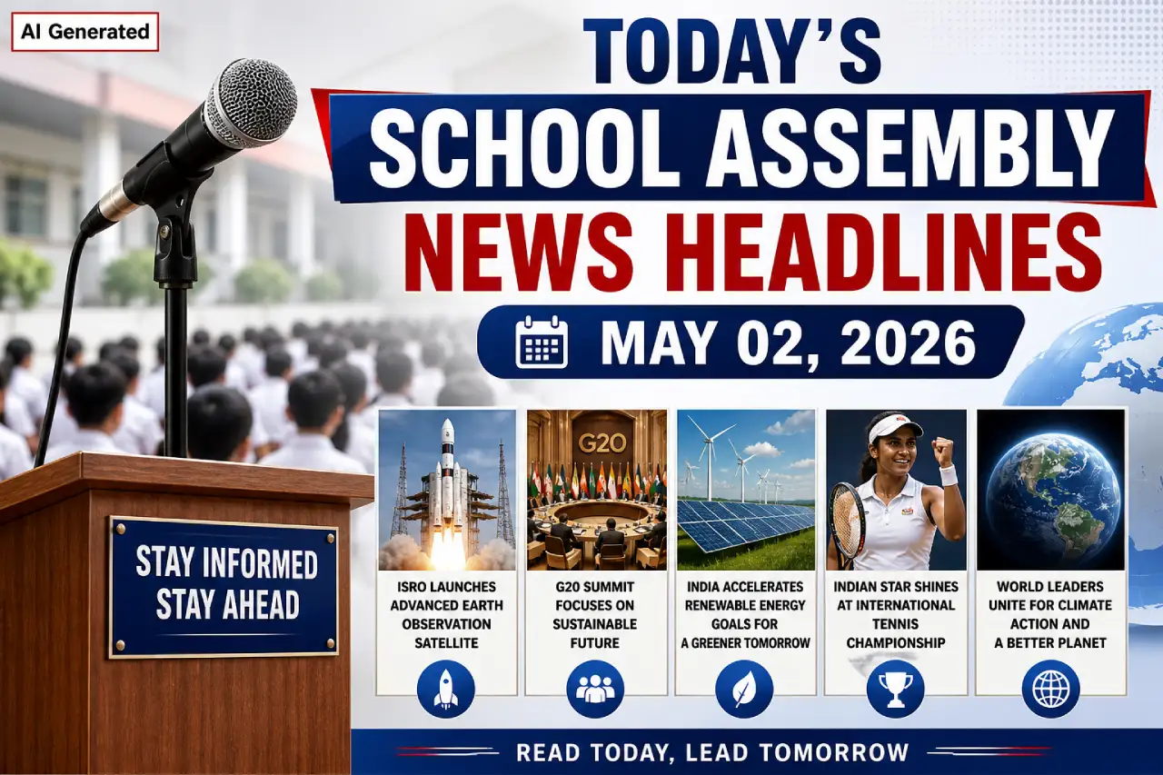 Today's School Assembly News Headlines for May 02, 2026