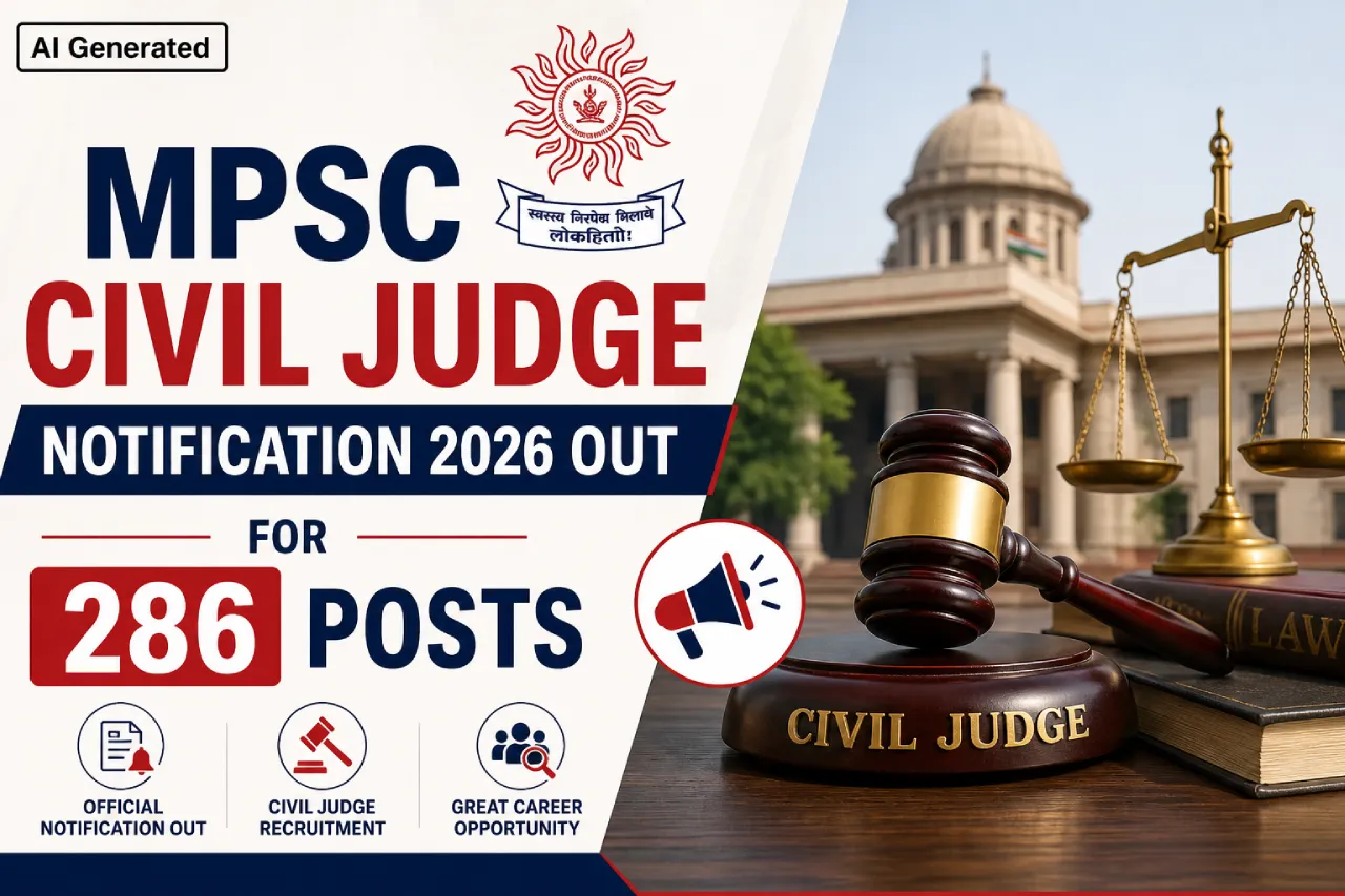 MPSC Civil Judge Notification 2026 Out for 286 Posts