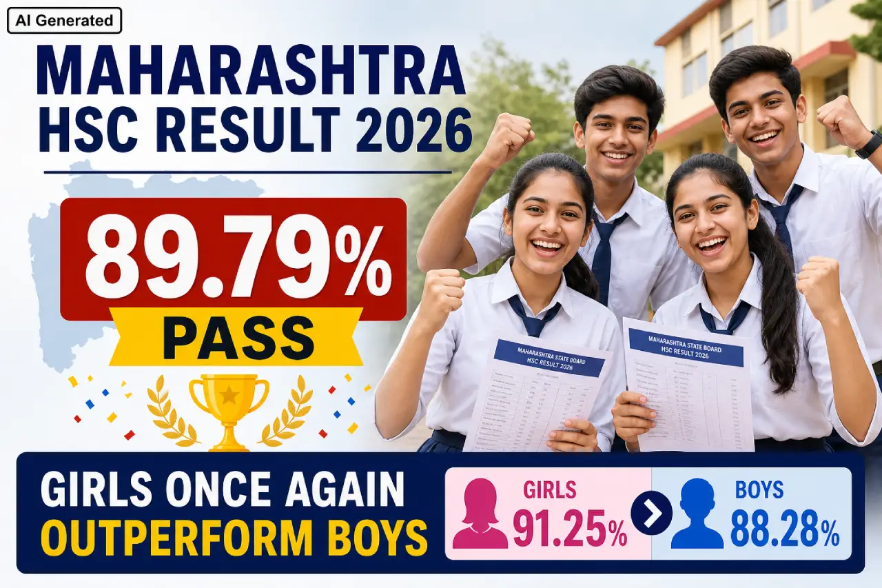 Maharashtra HSC Result 2026: 89.79% Pass; Girls Once Again Outperform Boys