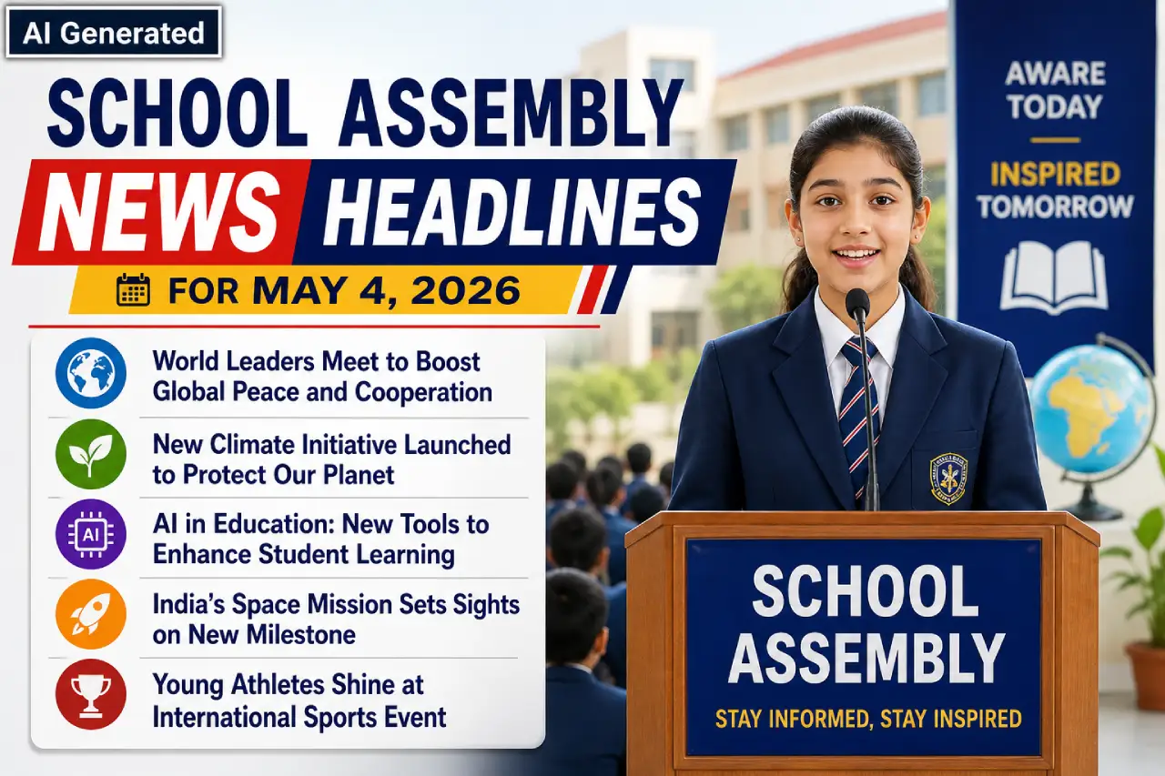 School Assembly News Headlines for May 4, 2026