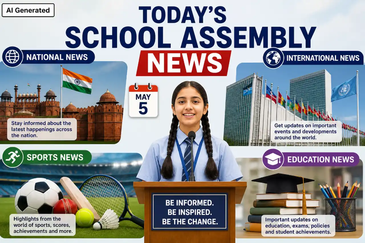 National, International, Sports, and Education News: Today's School Assembly News (May 5)