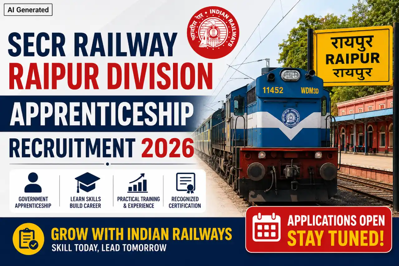SECR Railway Raipur Division Apprenticeship Recruitment 2026
