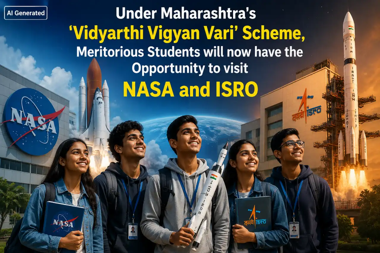 Under Maharashtra's 'Vidyarthi Vigyan Vari' Scheme, Meritorious Students will now have the Opportunity to visit NASA and ISRO