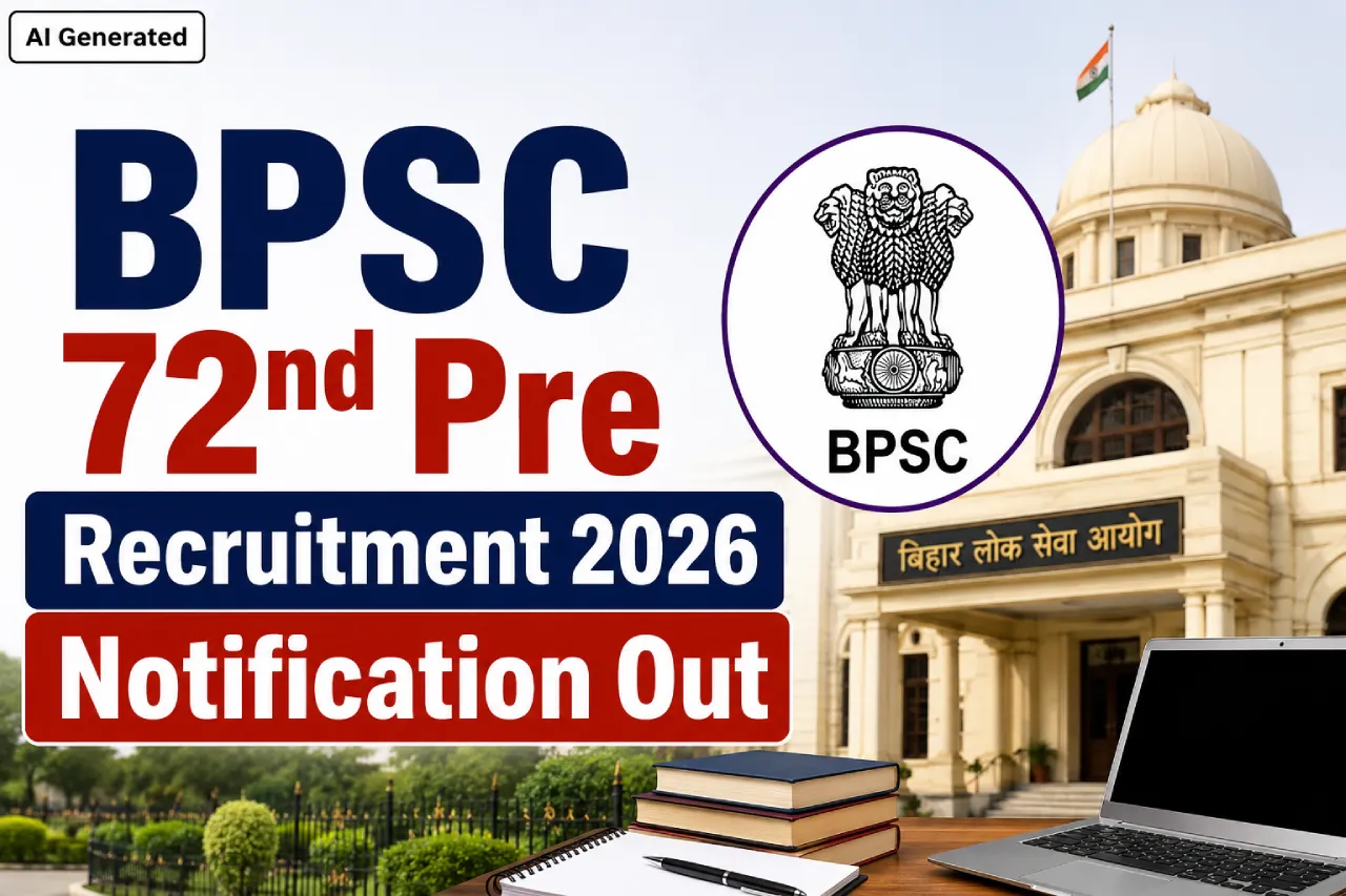 BPSC 72nd Pre Recruitment 2026 Notification Out