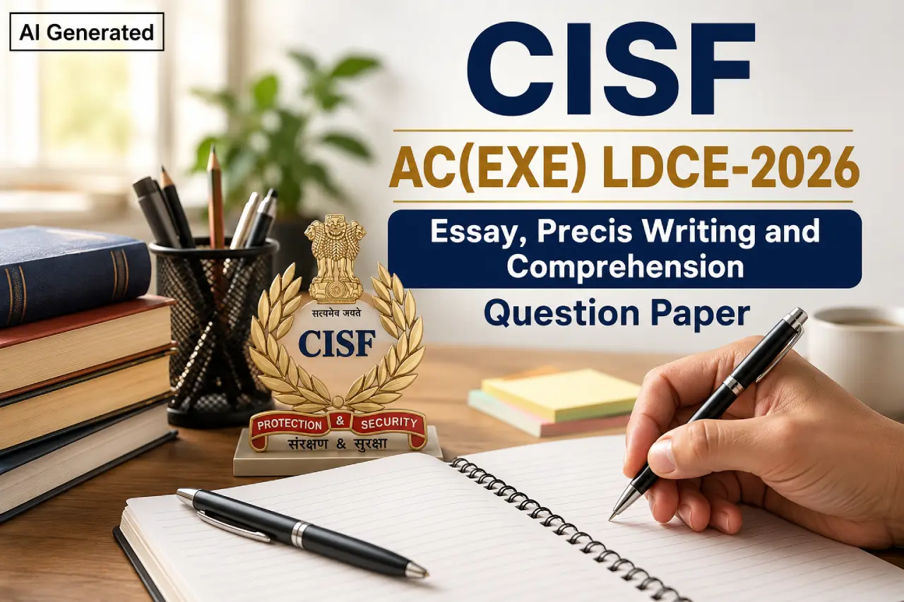 CISF AC(EXE) LDCE-2026 Essay, Precis Writing and Comprehension Question Paper