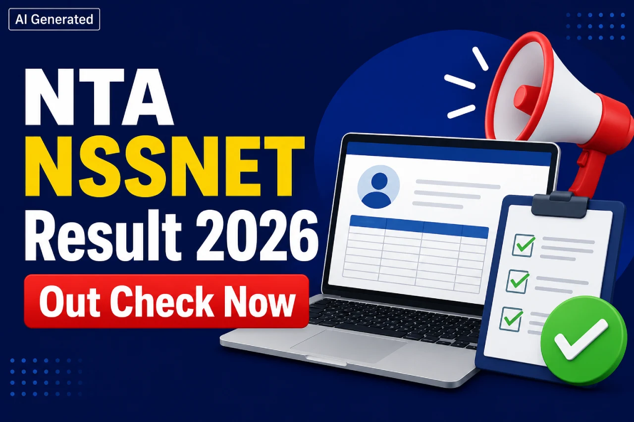 NTA NSSNET Result 2026 Out Check Now