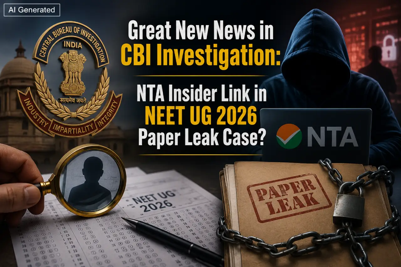 Great New News in CBI Investigation: NTA Insider Link in NEET UG 2026 Paper Leak Case?