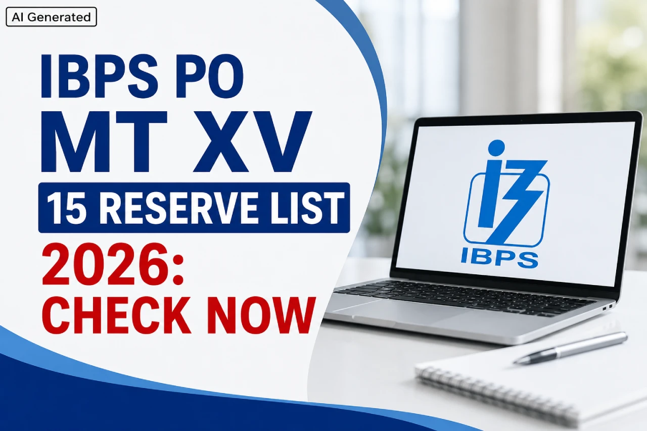 IBPS PO MT XV 15 Reserve List 2026: Check Now