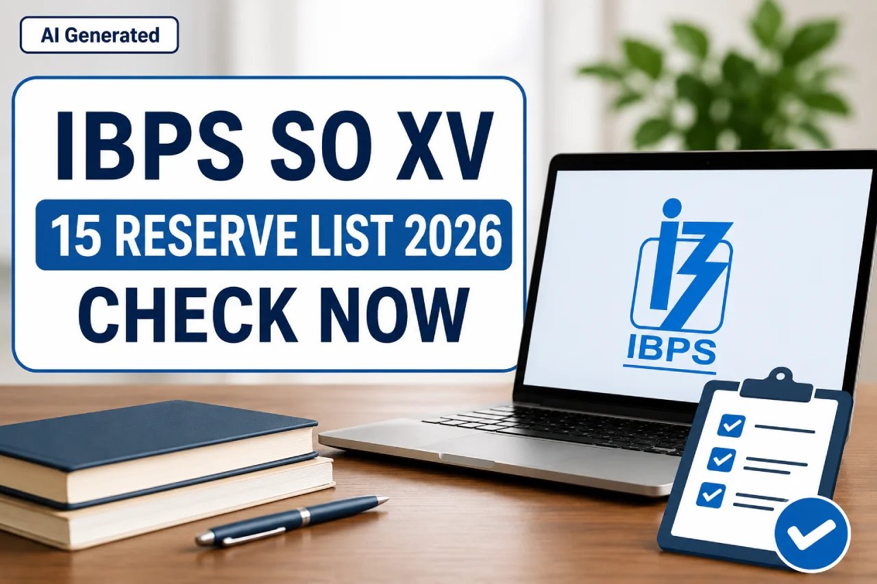 IBPS SO XV 15 Reserve List 2026: Check Now