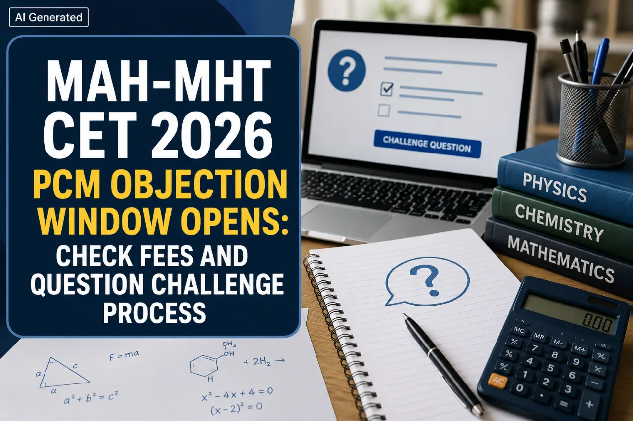 MAH-MHT CET 2026 PCM Objection Window Opens: Check Fees and Question Challenge Process