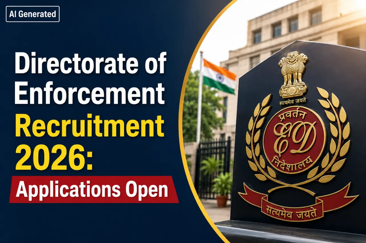 Directorate of Enforcement Recruitment 2026: Applications Open for Multiple Posts, Including Clerk, Driver, and Assistant