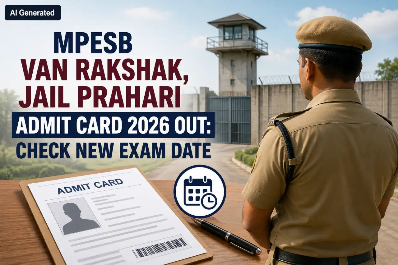 MPESB Van Rakshak, Jail Prahari Admit Card 2026 Out: Check New Exam Date