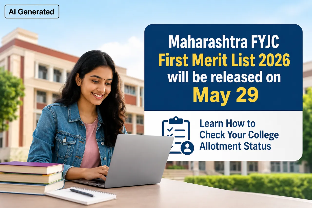 Maharashtra FYJC First Merit List 2026 will be released on May 29; Learn How to Check Your College Allotment Status
