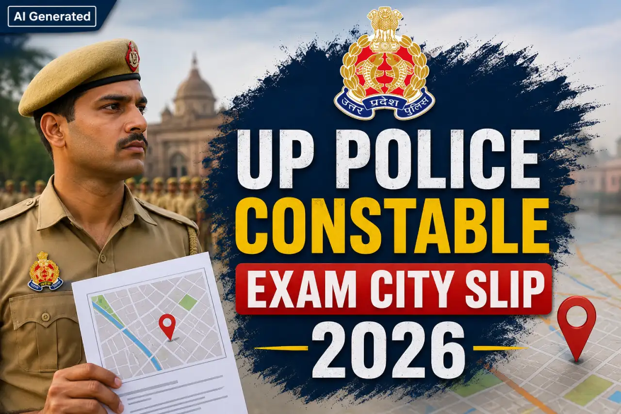 UP Police Constable Exam City Slip 2026