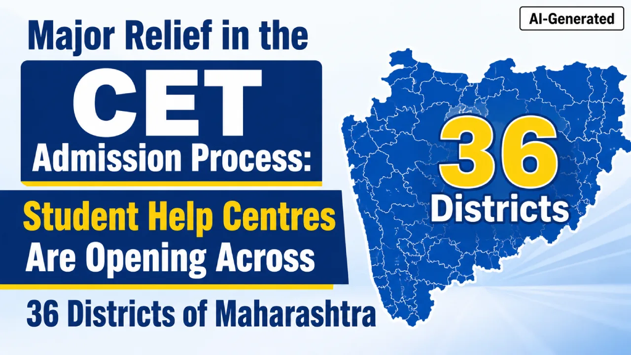 Major Relief in the CET Admission Process: Student Help Centres Are Opening Across 36 Districts of Maharashtra