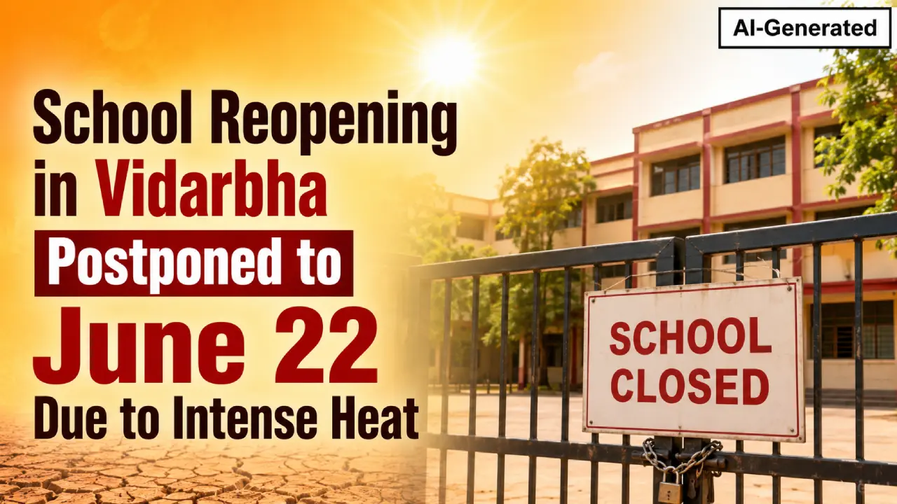 School Reopening in Vidarbha Postponed to June 22 Due to Intense Heat