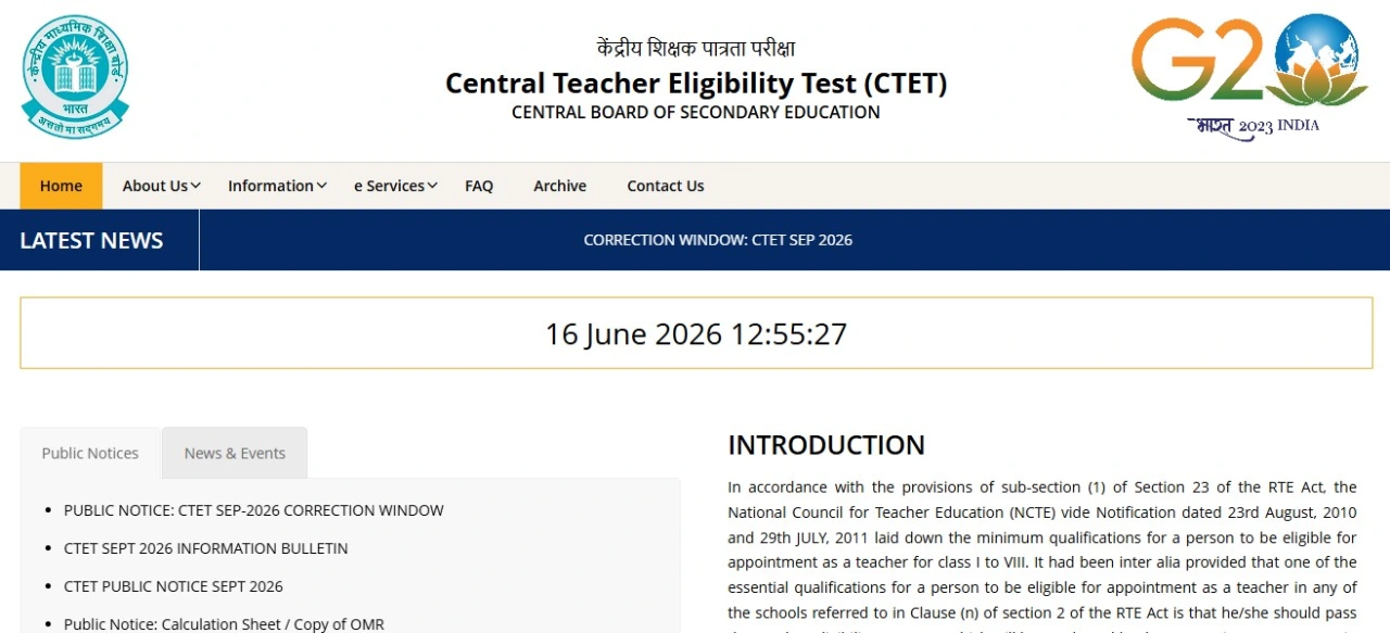 CTET September 2026 Correction Window is Now Open: Correct Any Errors