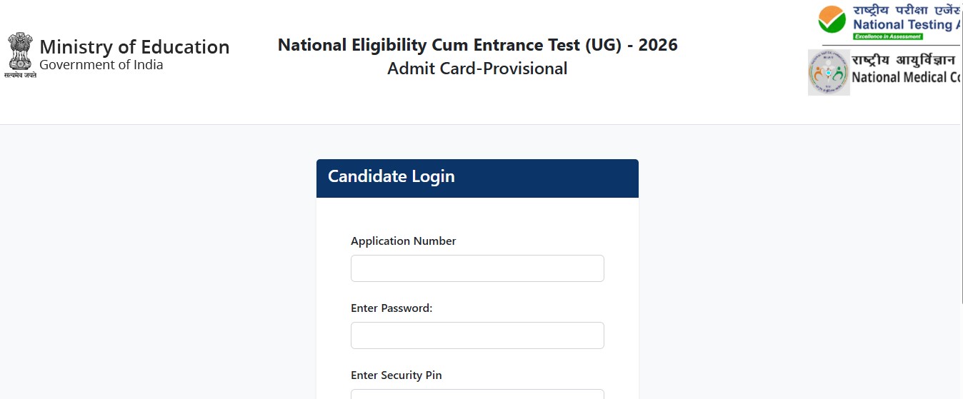 NEET UG 2026 Re-Exam Admit Card Download Begins: Hall Ticket Available Without Bank Verification