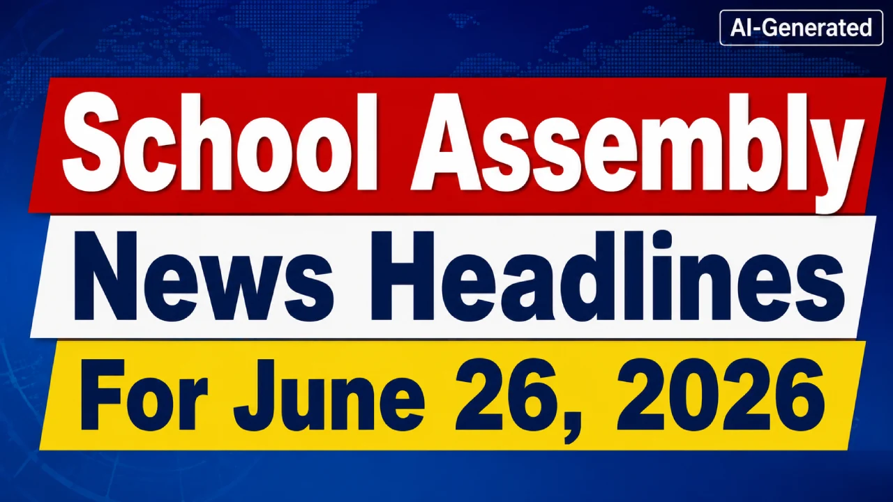 School Assembly News Headlines For June 26, 2026