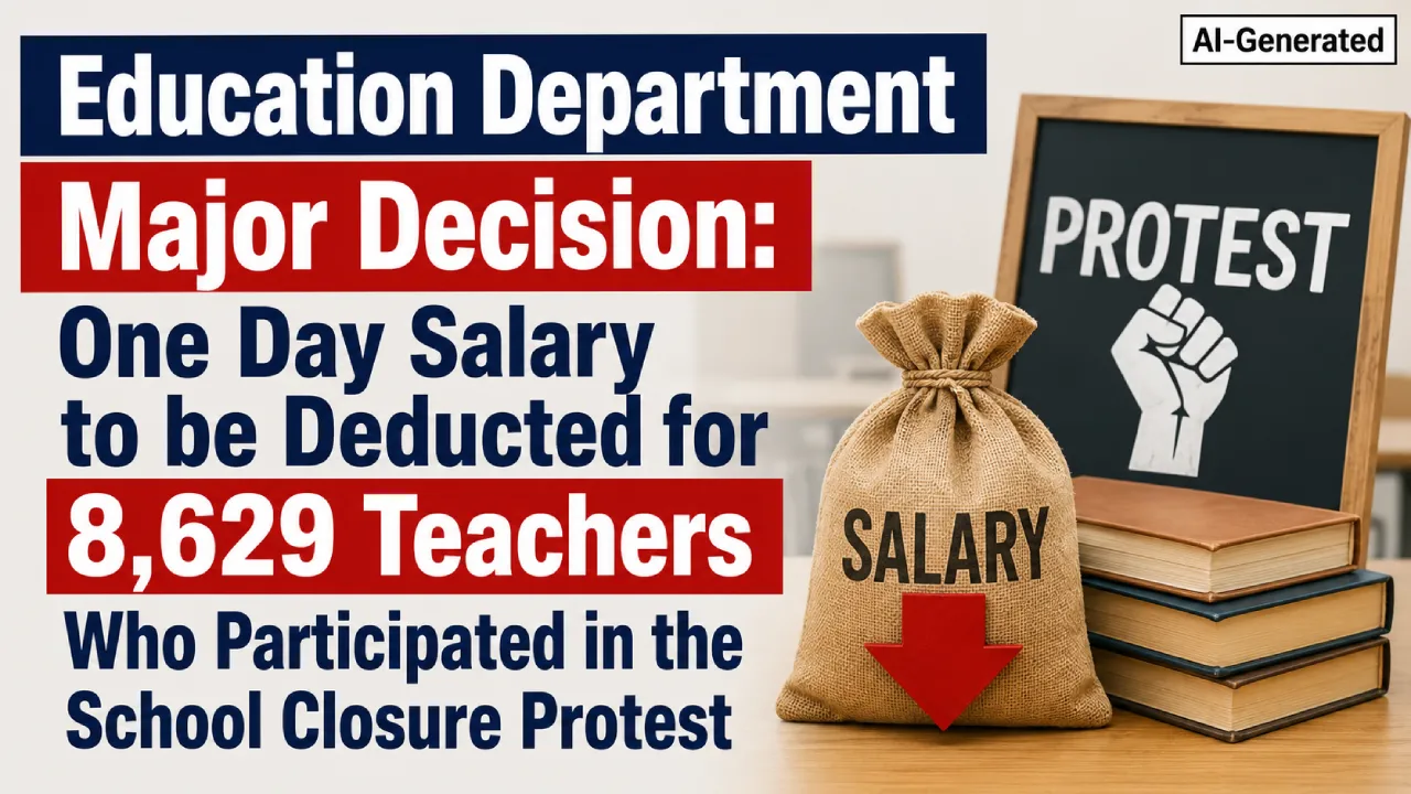 Education Department Major Decision: One Day Salary to be Deducted for 8,629 Teachers Who Participated in the School Closure Protest