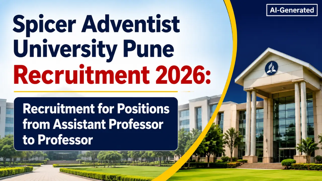 Spicer Adventist University Pune Recruitment 2026: Recruitment for Positions from Assistant Professor to Professor