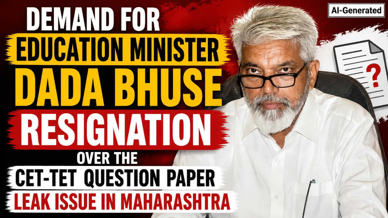 Demand for Education Minister Dada Bhuse Resignation Over the CET-TET Question Paper Leak Issue in Maharashtra