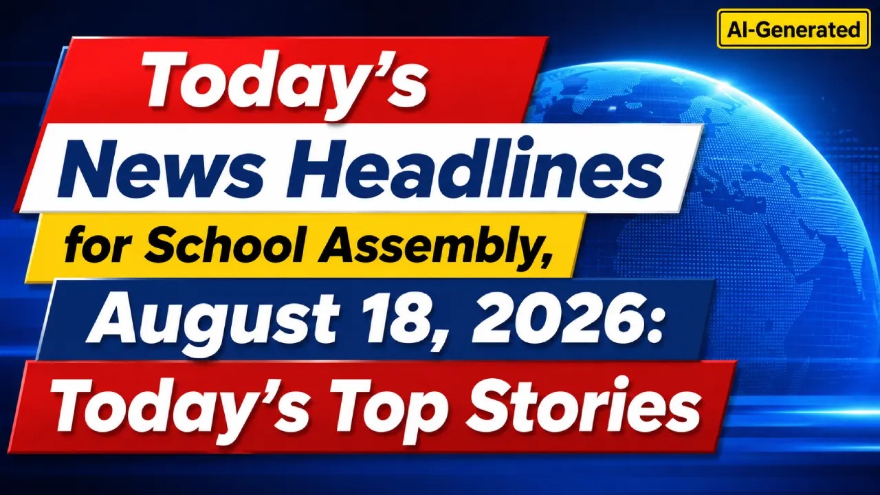 Today's News Headlines for School Assembly, August 18, 2026: Today's Top Stories