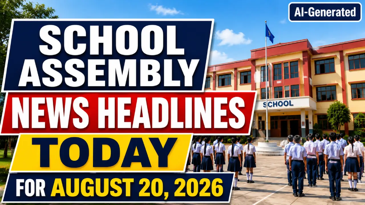 School Assembly News Headlines Today For August 20, 2026