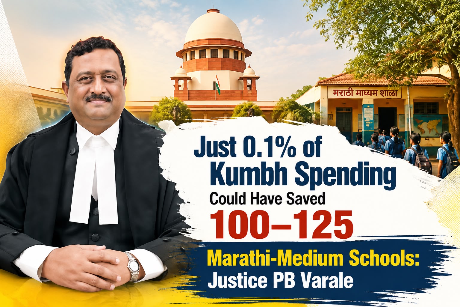 Just 0.1% of Kumbh Spending Could Have Saved 100–125 Marathi-Medium Schools: Justice PB Varale