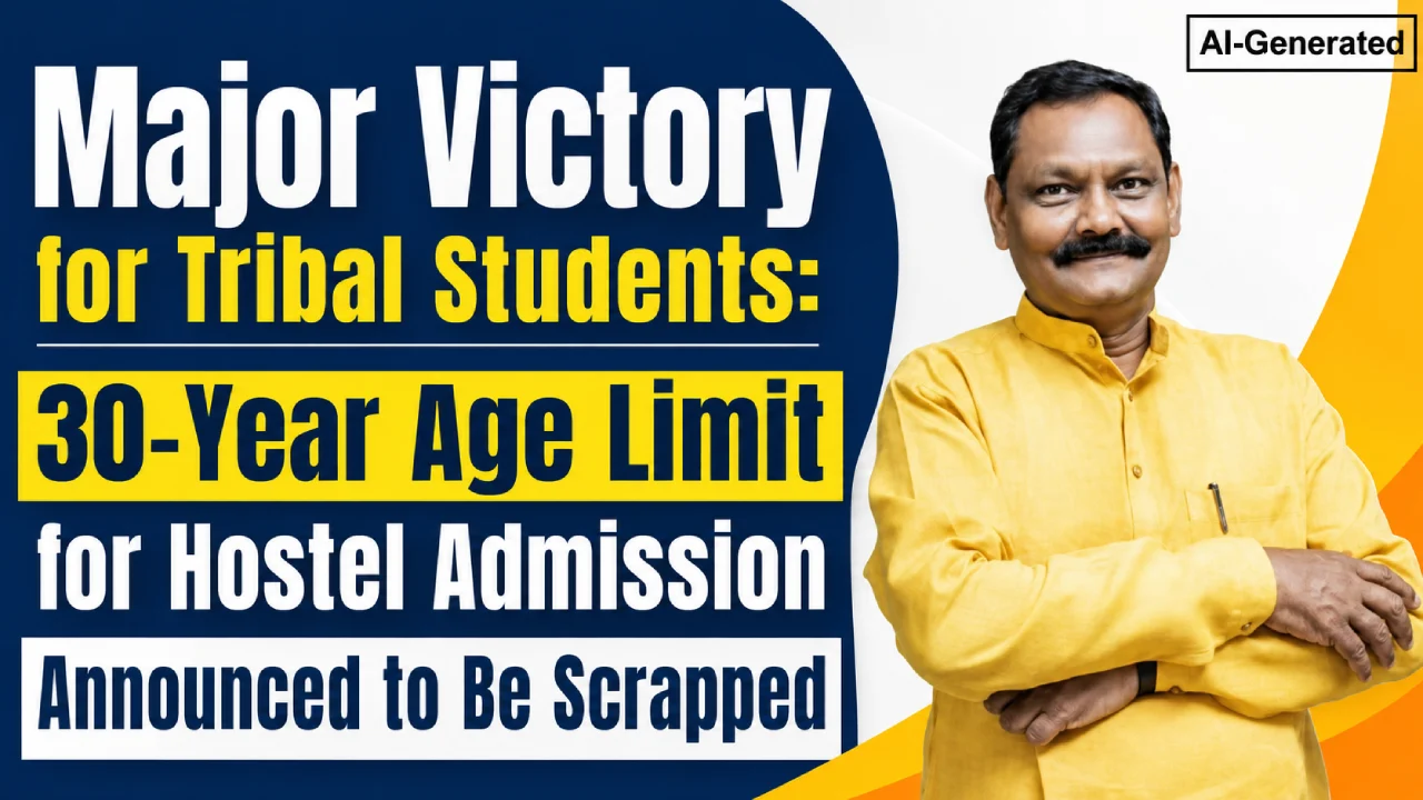 Major Victory for Tribal Students: 30-Year Age Limit for Hostel Admission Announced to Be Scrapped