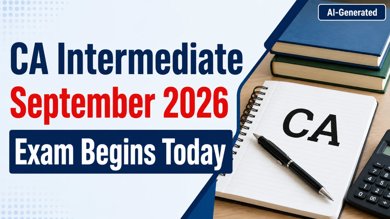 CA Intermediate September 2026 Exam Begins Today