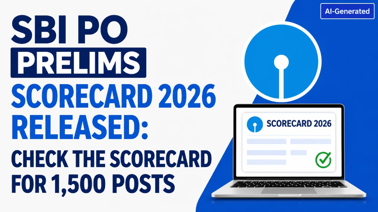 SBI PO Prelims Scorecard 2026 Released: Check the Scorecard for 1,500 Posts